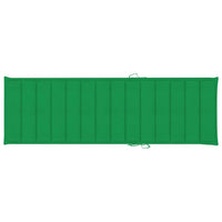 Lettino da Giardino con Cuscino Verde Legno di Pino Impregnato 3065854