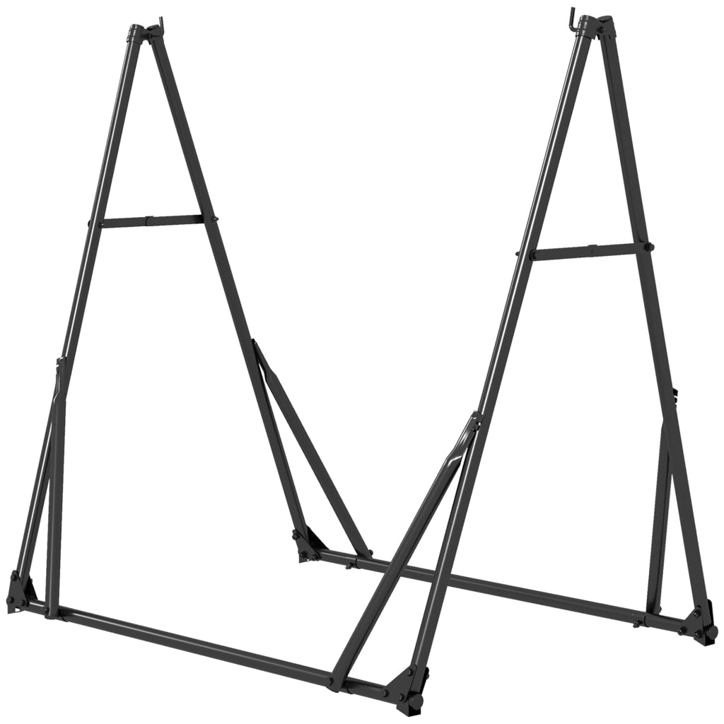 Supporto per Amaca Pieghevole 2 in 1 con Sedia a Dondolo ¨C Zephmum ¨C Struttura in Metallo Nero