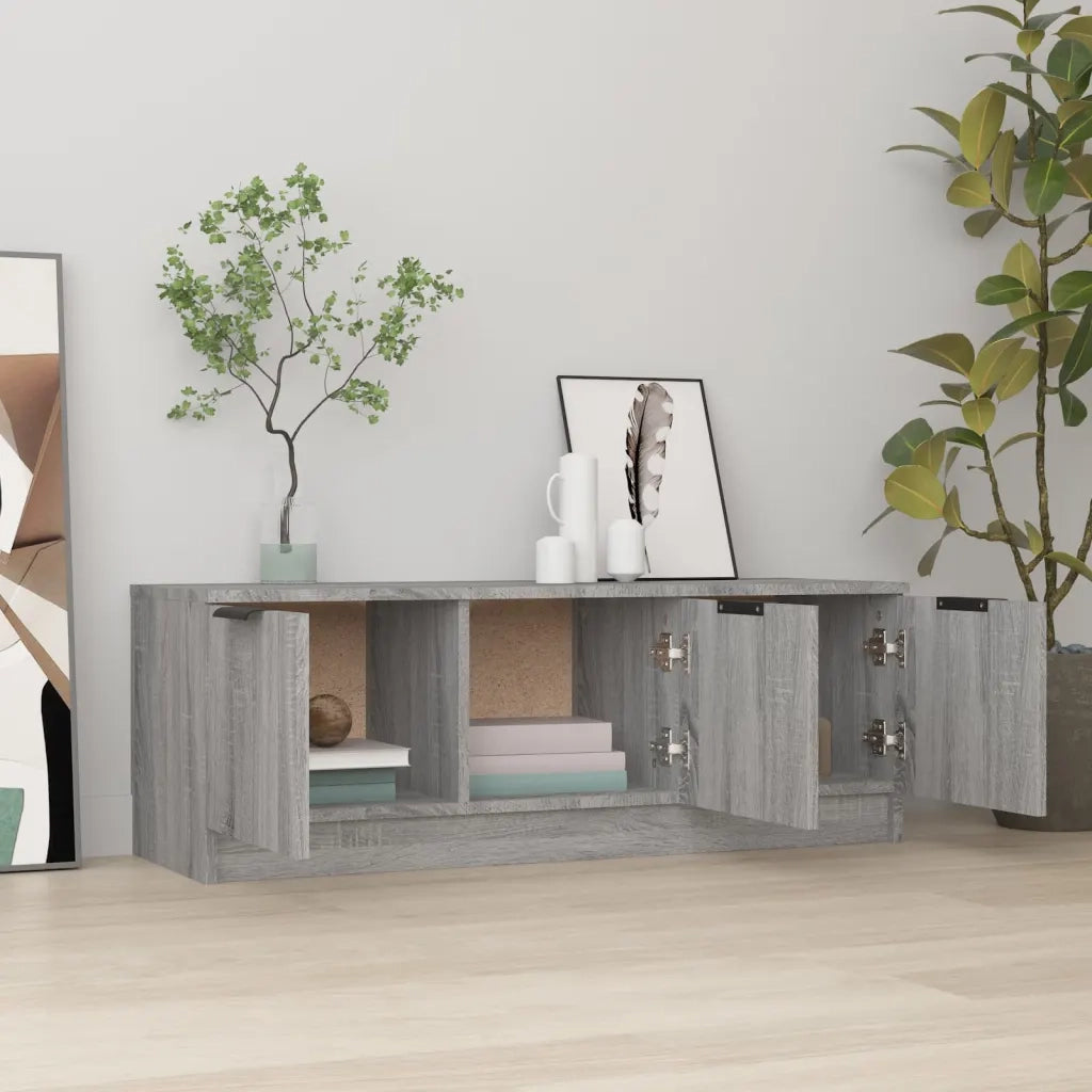 Mobile TV Grigio Sonoma 102x35x36,5 cm in Legno Multistrato cod mxl 21126