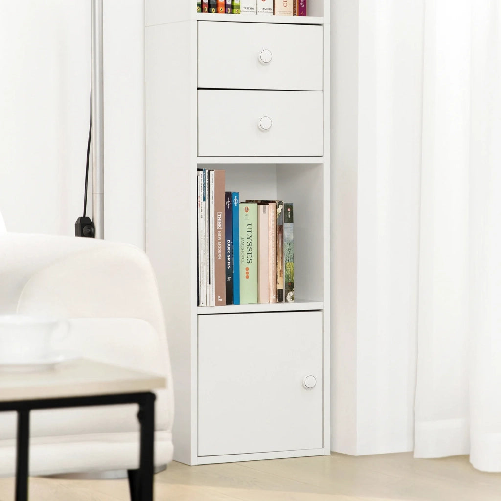 Armadio Colonna salvaspazio Mobiletto salvaspazio Scaffale Alto Cassettiera Bagno Mobiletto Bagno STR10-W