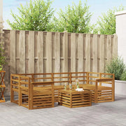 Set di divani da esterno 7 pcs Naturale