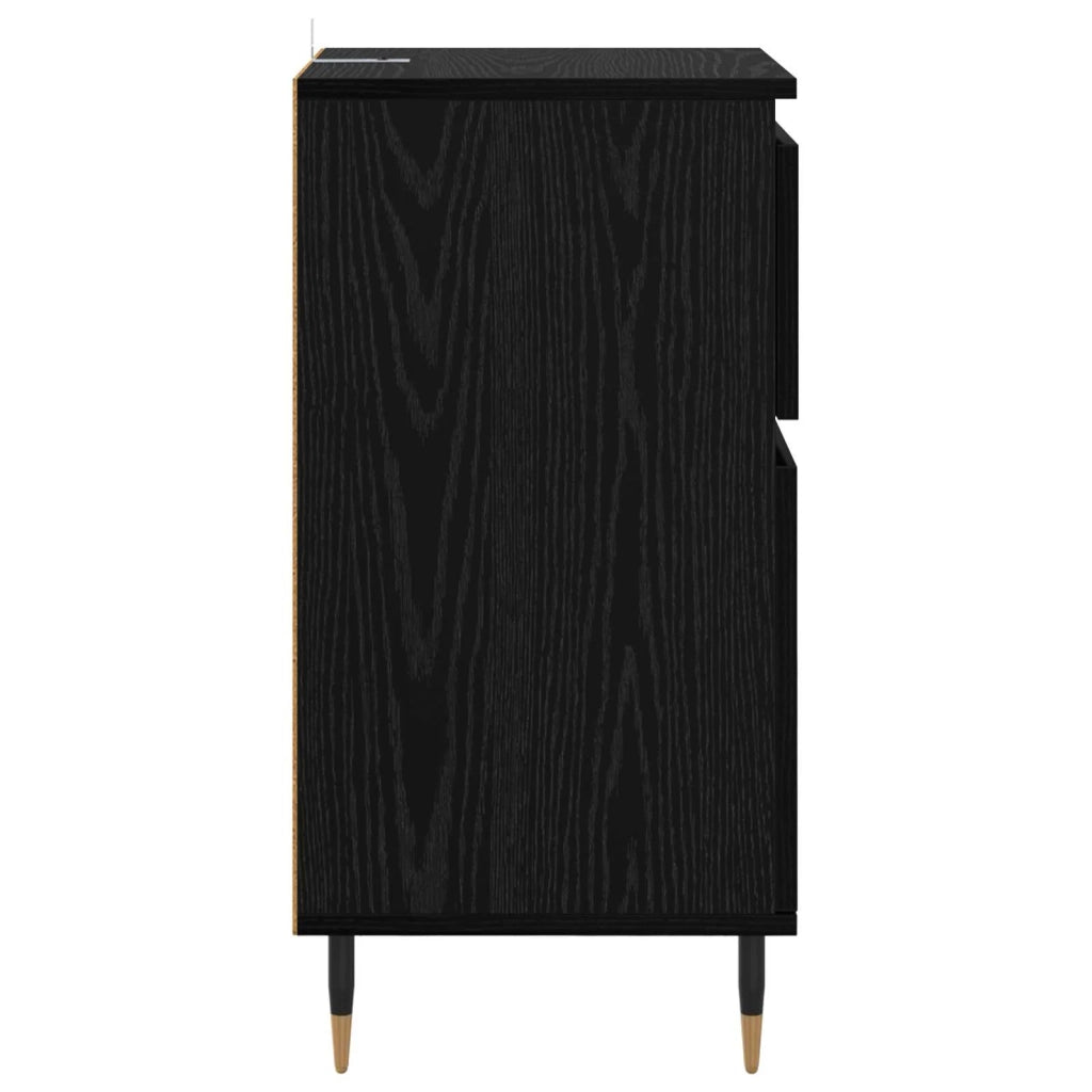 Credenza | Madia | Buffet da pranzo | Armadio da pranzo con cassetto Rovere Nero 40 x 35 x 70 cm