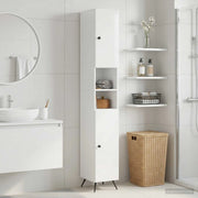 Armadio da Bagno con Ripiano Aperto BREDA Bianco Lucido 897479