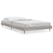 Letto singolo | Letto per adulti | Giroletto Grigio Sonoma 90x200 cm in Legno Multistrato