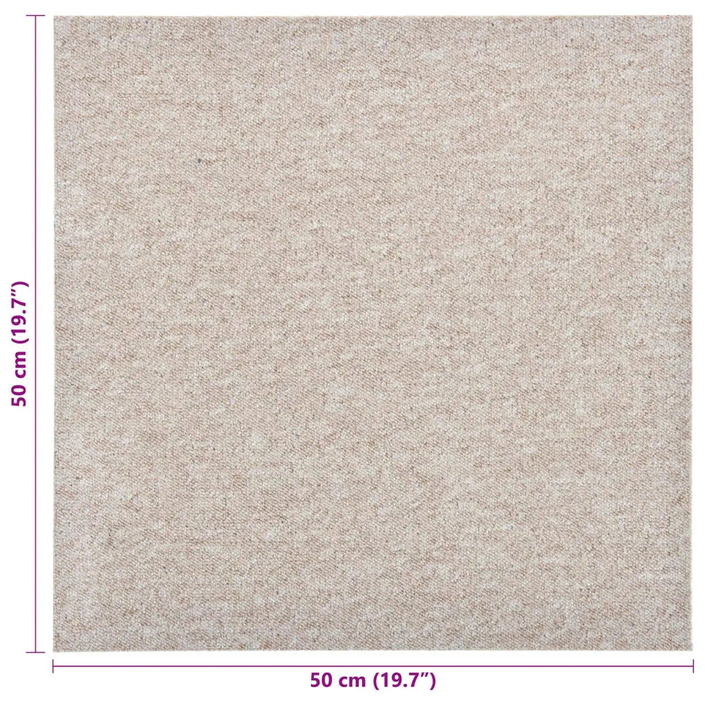 Tappeto 20 pcs Beige chiaro 50 x 50 cm 100% Polipropilene