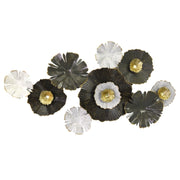 Quadro metallo fiori verde cm 90,8x6,4x48,3