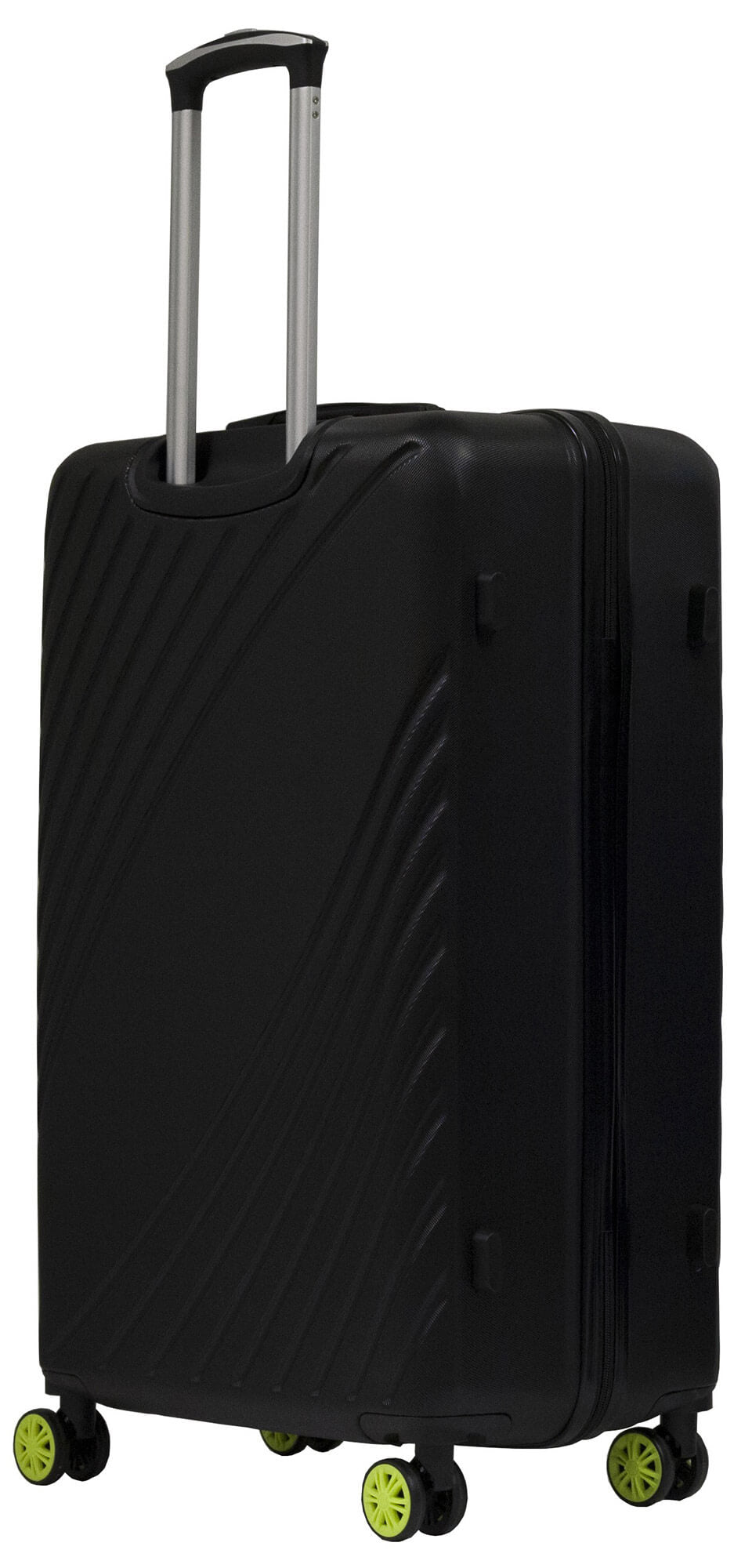 Trolley Valigia Grande Rigida in ABS 4 Ruote TSA Ravizzoni Fresh Nero e Giallo Fluo