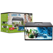 Aquael Aquarium Set Leddy 75 Day&Night - acquario cm75x35x40h completamente accessoriato Colore: Nero