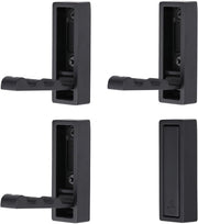 4 pacchi di chiodi a muro pieghevoli, chiodi a muro, attacco a muro pieghevole, becco a 90° pieghevole, supporto per cuffie con viti per cucina, bagno, parete, ufficio, armadio (nero)