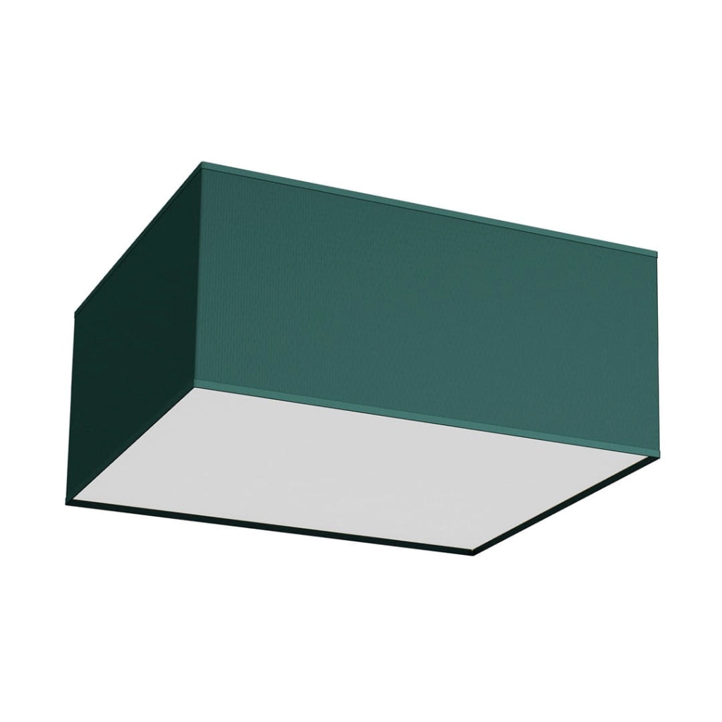 Plafoniera quadrata Milagro VERDE verde tessuto 40 cm 2xE27