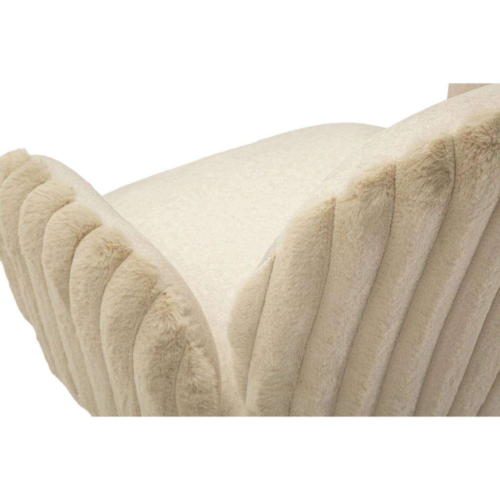 Set di 2 Sedie VKH887, Beige, Poliestere, 64x68x83 cm