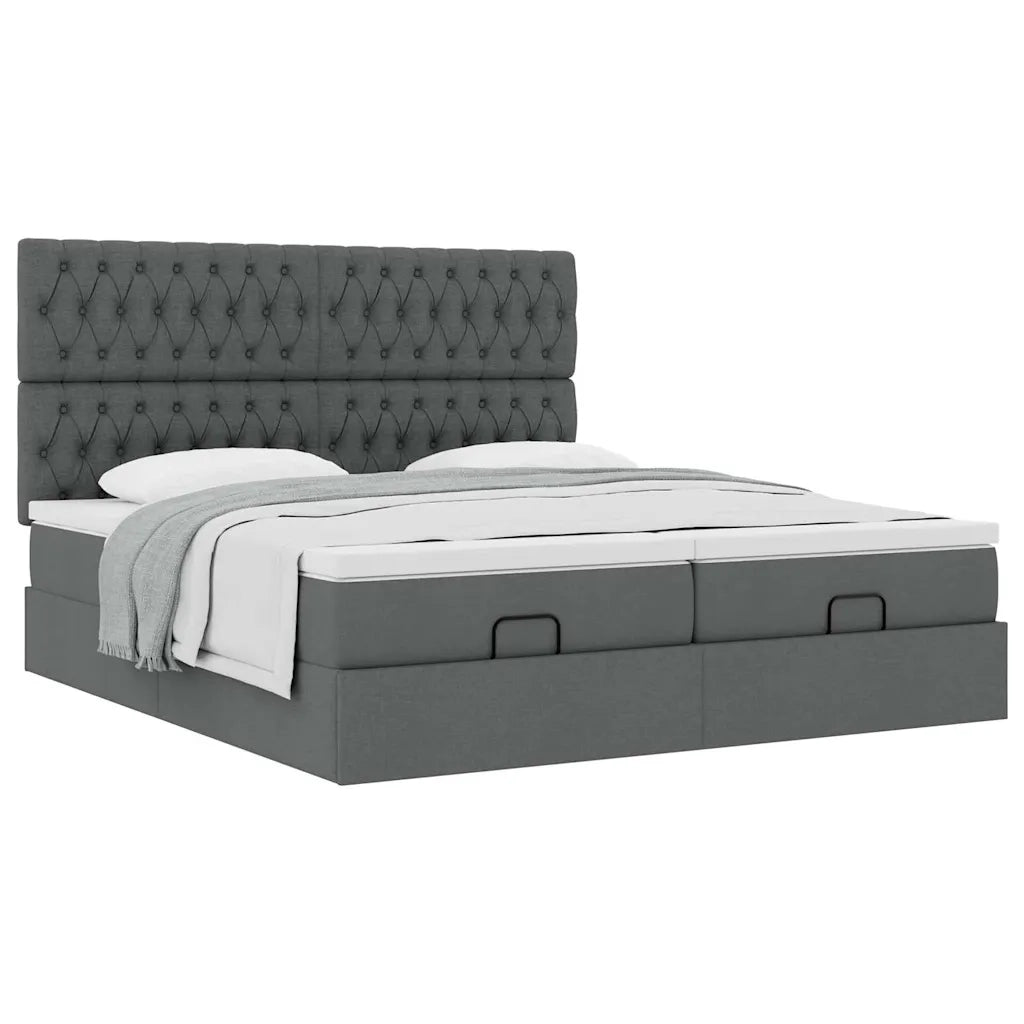 Struttura Letto Pouf con Materassi 160x200 cm in Tessuto 3313707
