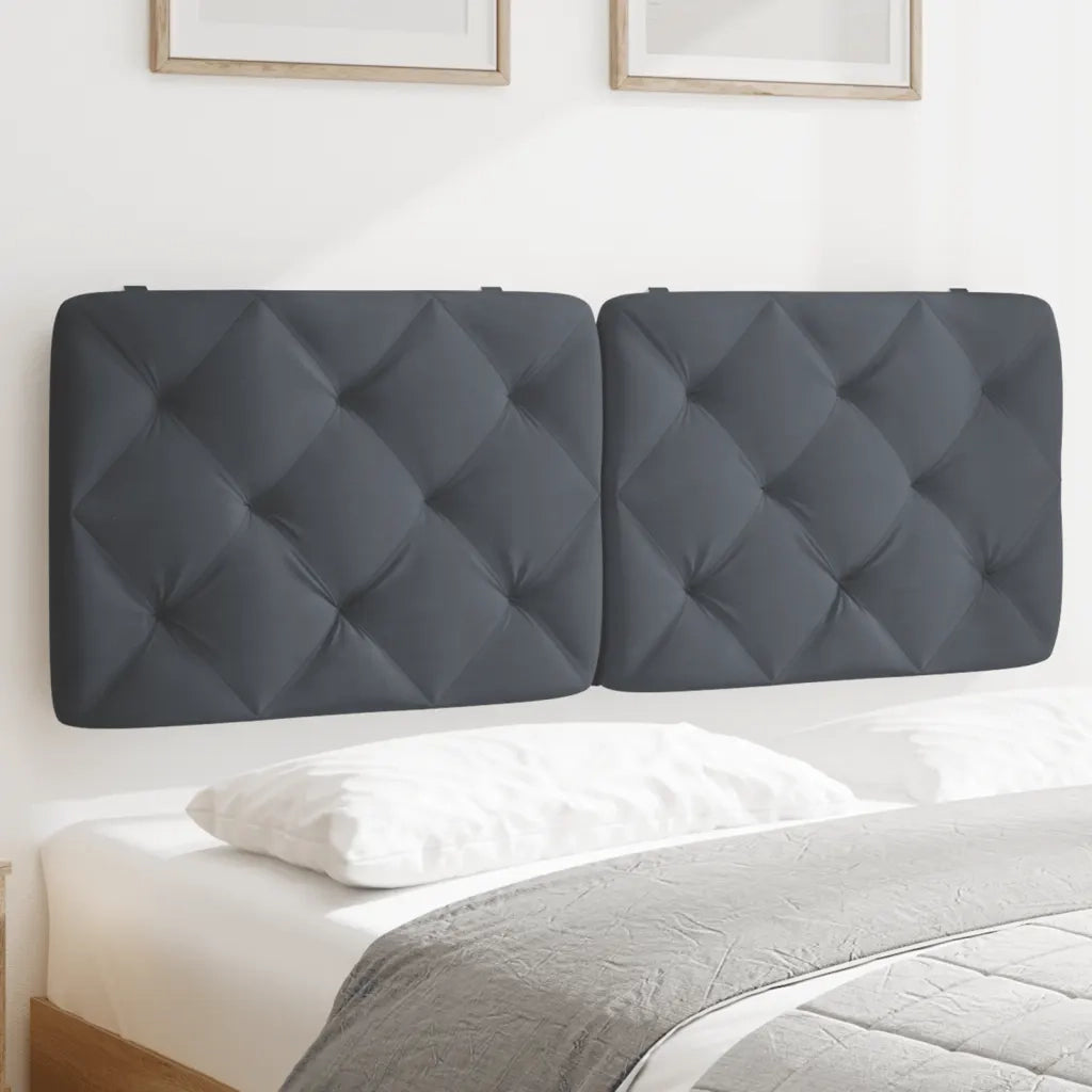 Cuscino Testiera Grigio Scuro 140 cm in Velluto CFW3789106