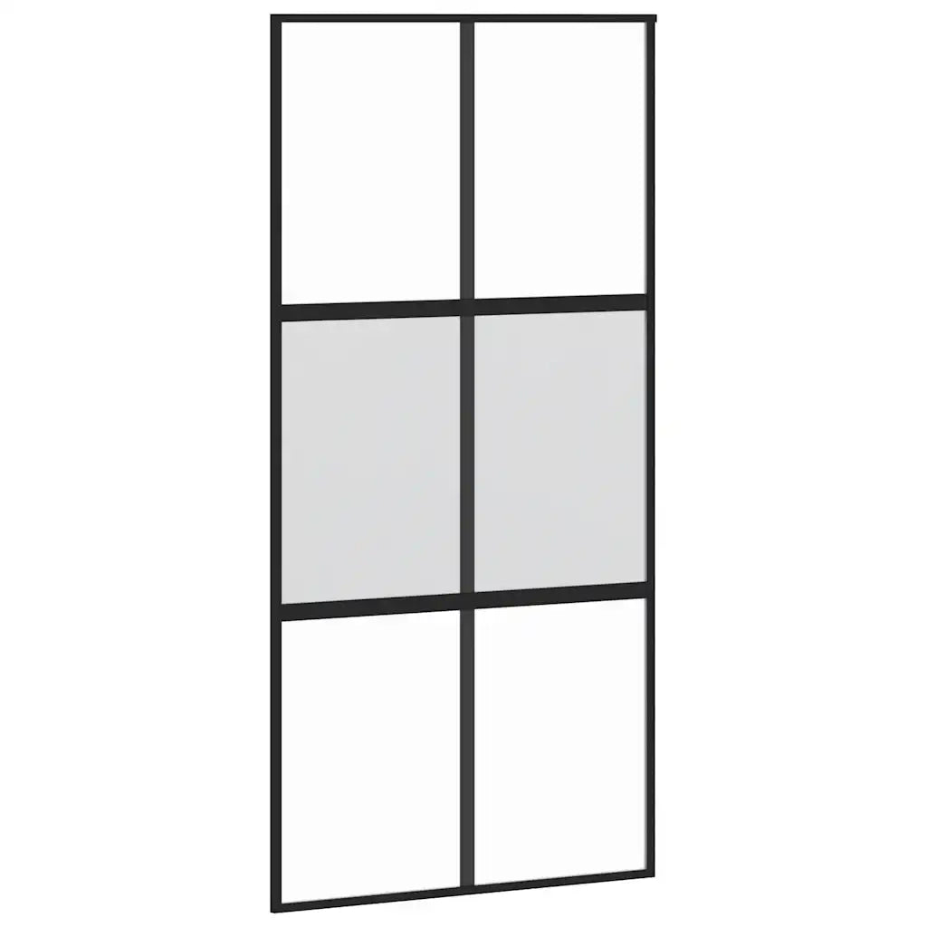 Porta Scorrevole Ferramenta Nera 102,5x205 cm Vetro Temperato 3375885