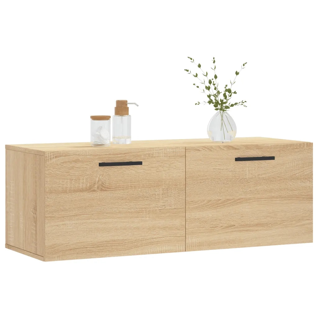 vidaXL Mobile a Parete Rovere Sonoma 100x36,5x35 cm Legno Multistrato