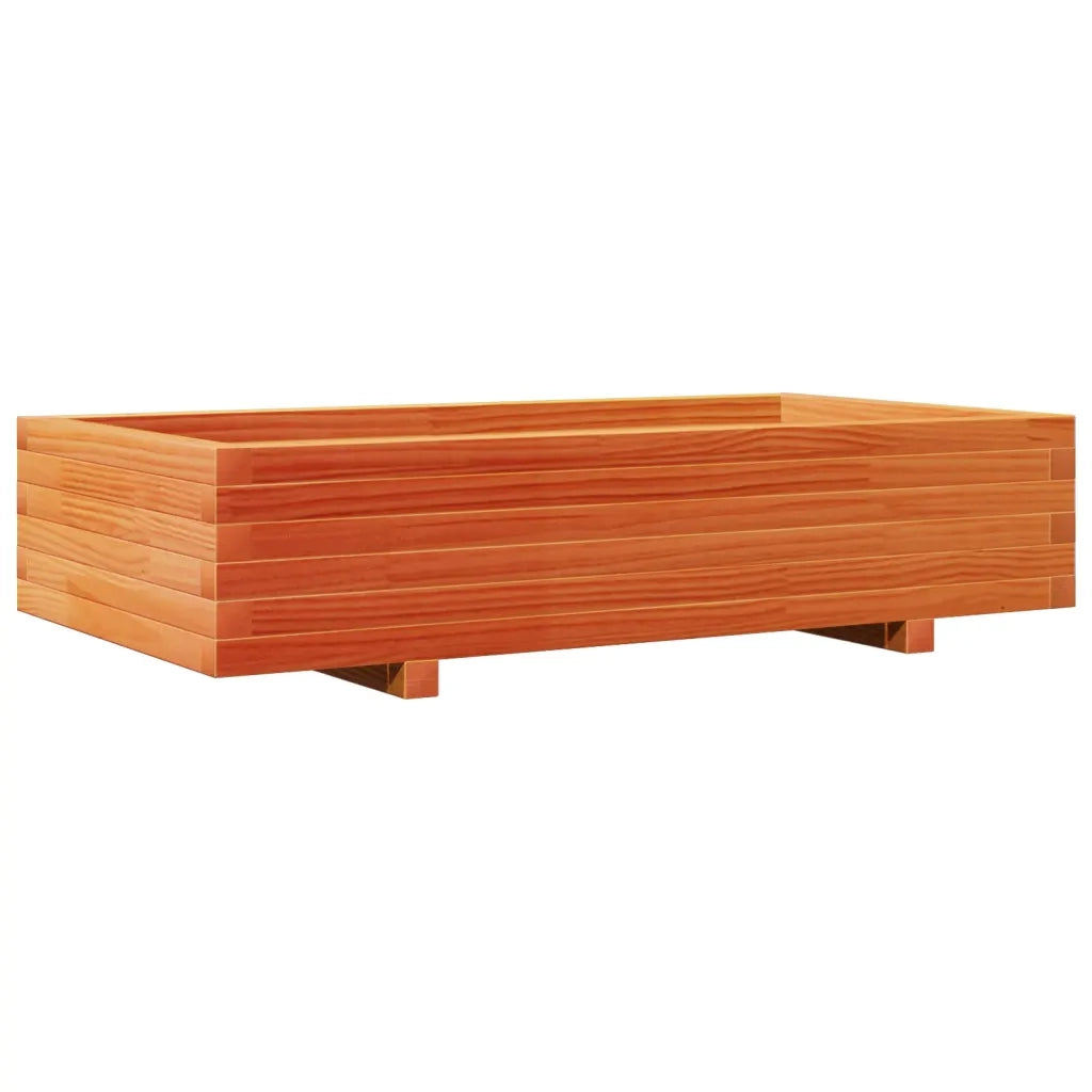 Fioriera | Cassetta per fiori | Vaso Giardino Marrone Cera 110x60x26,5 cm Legno di Pino