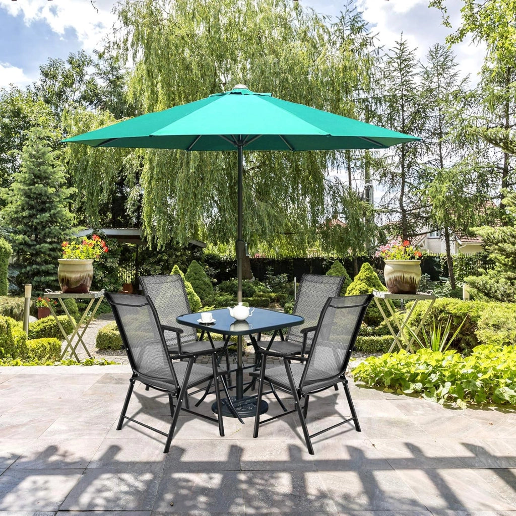 Set di 2 Sedie Giardino Pieghevoli, Poltrona da Esterno con Struttura in Metallo, con Braccioli, Ideale per Campeggio Spiaggia, Portata 100 kg, 68 x 59 x 93cm (Grigio)