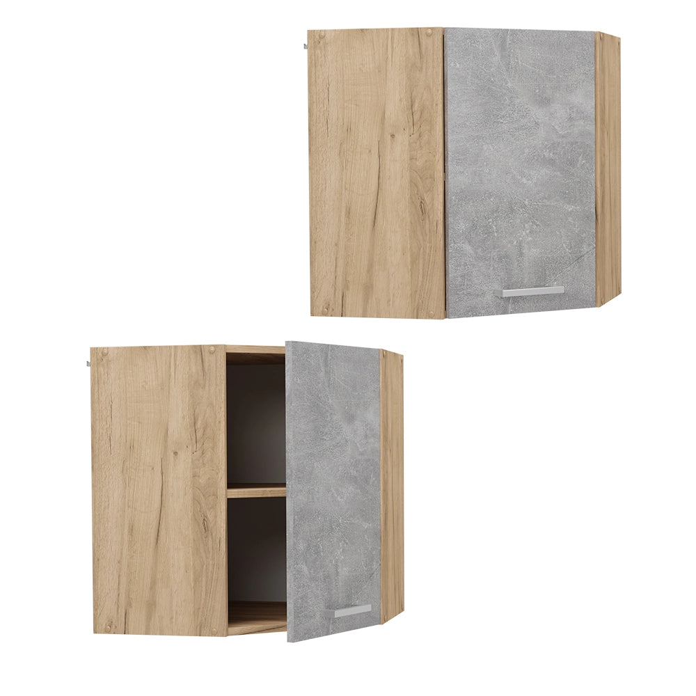 Mobile angolare da cucina R-Line Calcestruzzo/Rovere dorato 57 cm Vicco