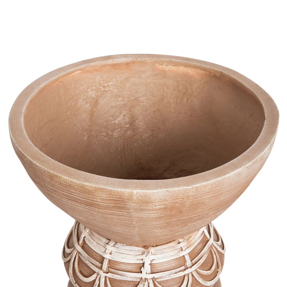 Vaso di fiori marrone chiaro per esterni e interni Boho