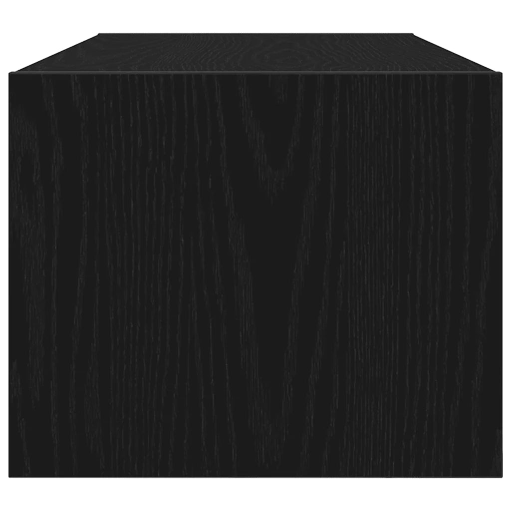 Mobile Porta TV Rovere Nero 80x31x25,5 cm in Legno Multistrato