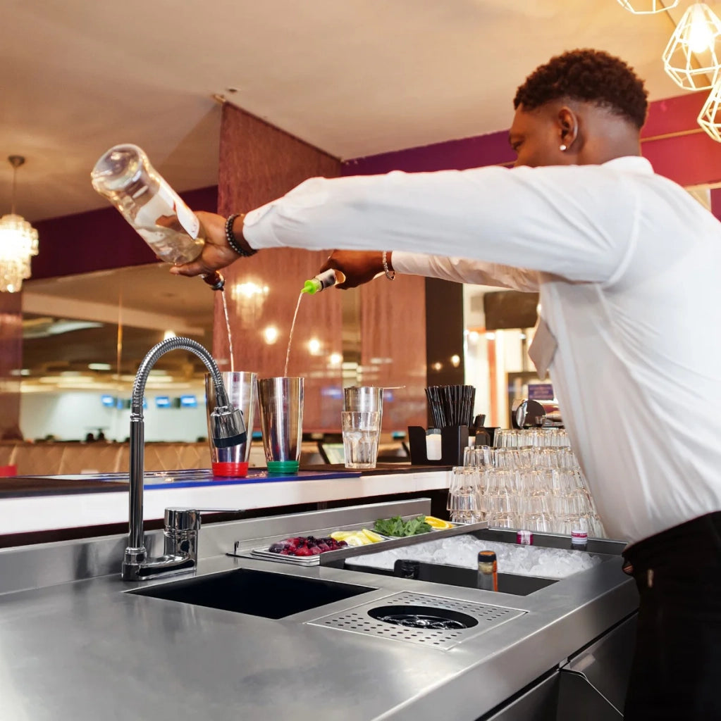 Cocktail Station Barman Postazione Bancone Barman Pozzo Ghiaccio Lava Bicchieri
