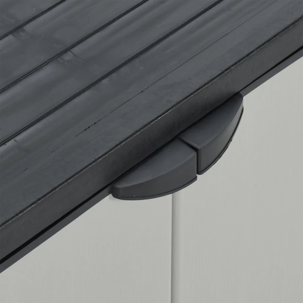 Armadio per Rifiuti da Giardino Grigio e Nero 68x40x85 cm in PP 340987