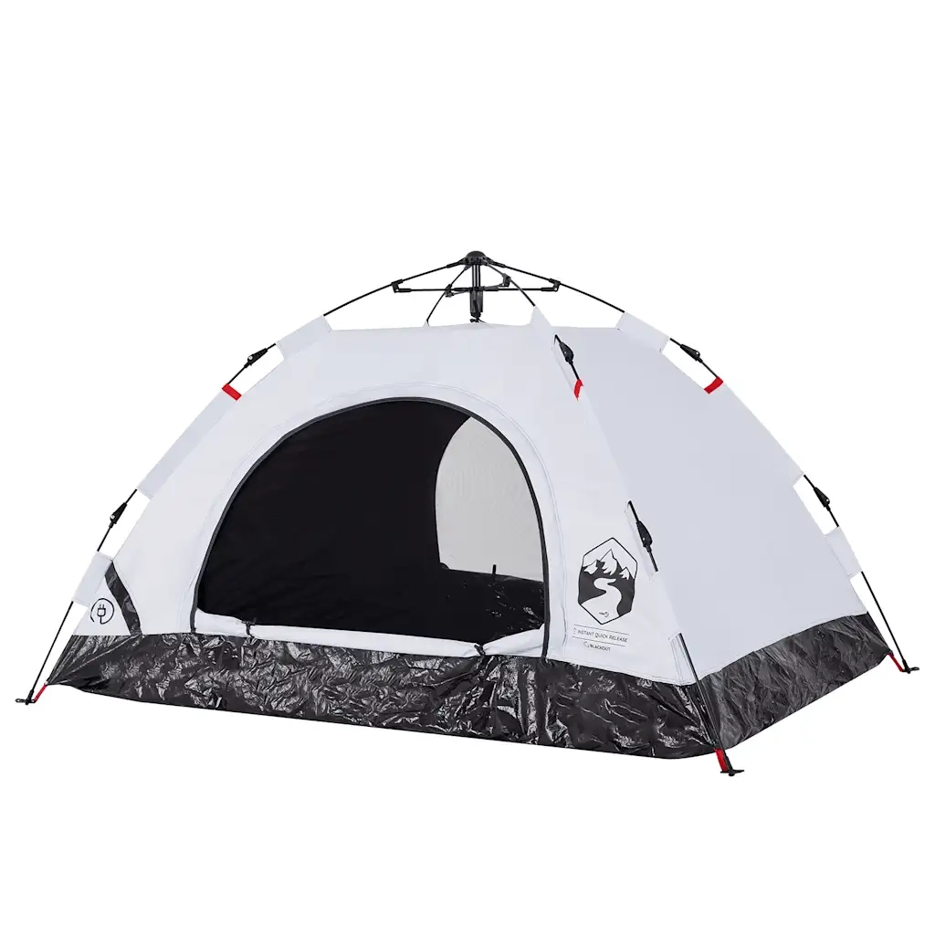 Tenda 2 Persone-Tenda da campeggio Bianca in Tessuto Oscurante a Rilascio Rapido 713679