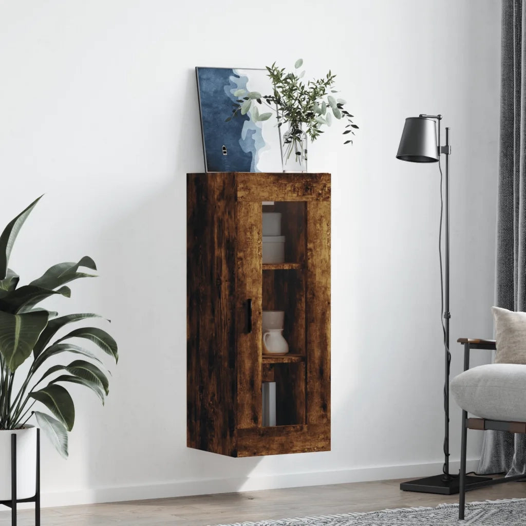 Mobile a Parete Rovere Fumo 34,5x34x90 cm 828929