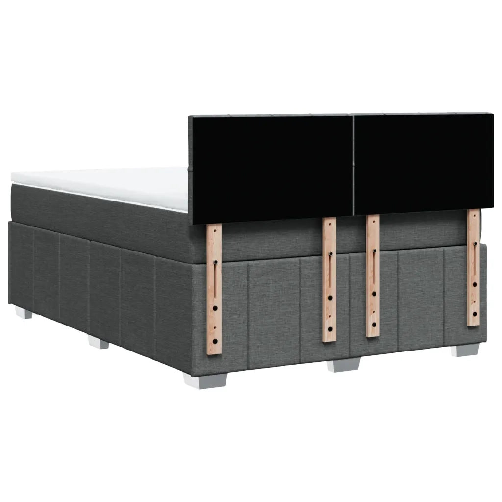 Giroletto a Molle con Materasso Grigio Scuro 160x200 cm Tessuto 3289420