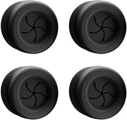 Set di 4 asciugamani appoggiatori - Matto nero - Acciaio inossidabile - Autoadesivo
