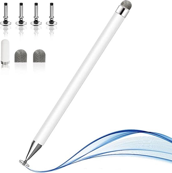 Stilo per schermi touch capacitivo con alta sensibilità punta disco, copertura magnetica cappuccio, universale per Apple/iPhone/iPad pro/mini/Air/Android/Microsoft e altri schermi touch (bianco)