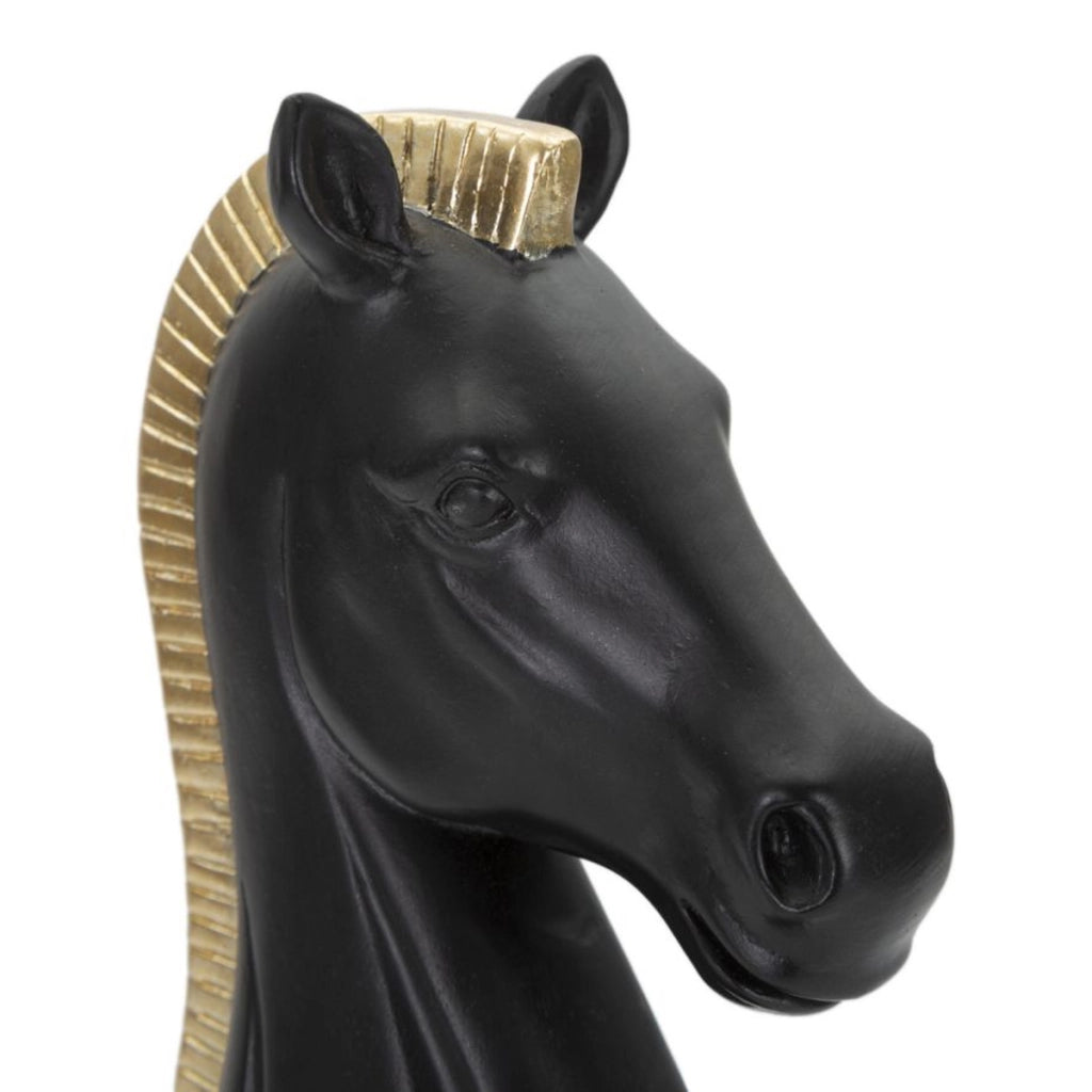 Scultura Scacchi 15, Nero, Poliresina, 10,5x8,5x19 cm