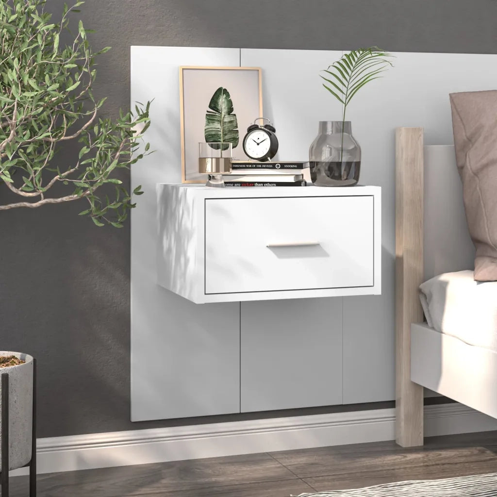 Comodino a Parete Bianco 810971