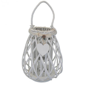 Lanterna Simonne   in Vimini Bianco