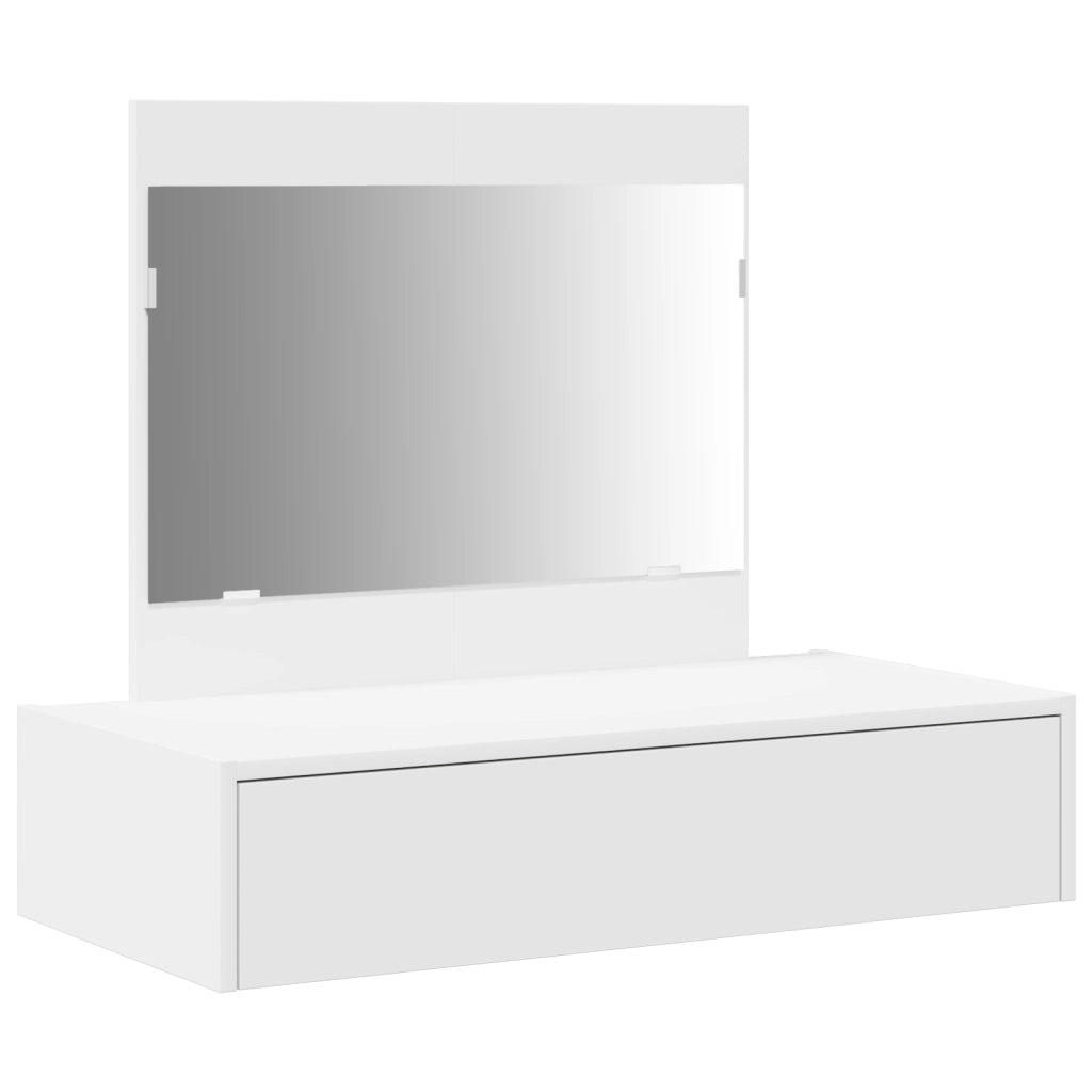 Tavolo trucco a parete Bianco 83x40x70 cm