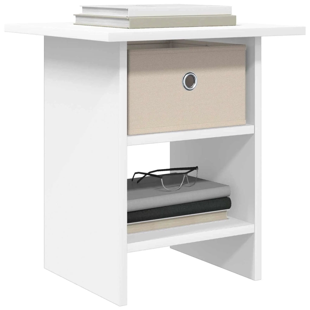 Set di 2 Comodini | Armadio da Notte | Mobiletto da notte Bianco 41 x 40 x 45 cm Legno multistrato