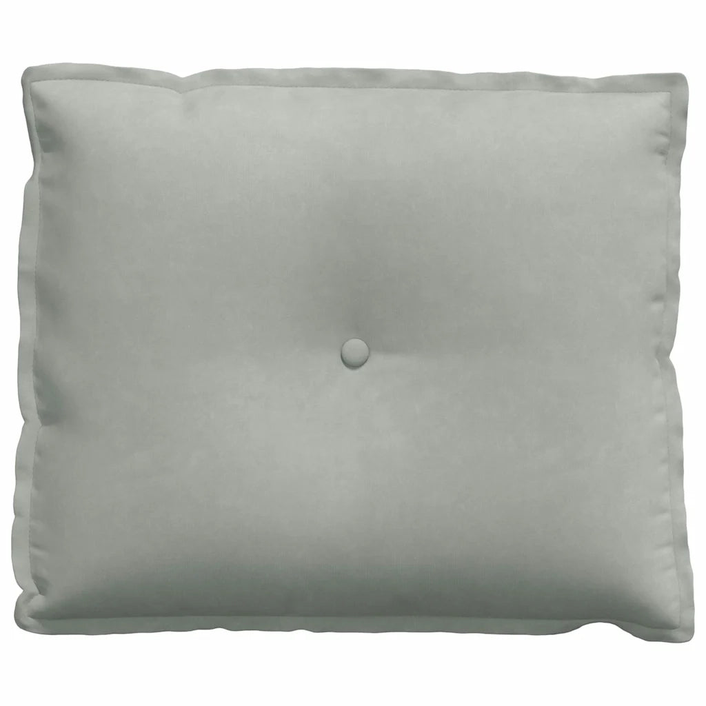 Cuscino per Schiena | Cuscino dorsale Grigio chiaro 60 x 50 cm Tessuto in Cords