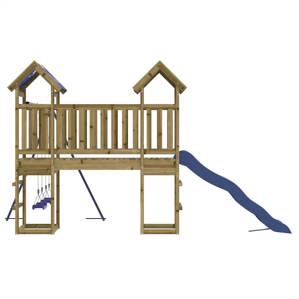 Set da Gioco da Esterno in Legno di Pino Impregnato