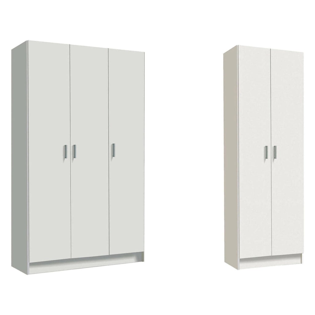 Tergu, Armadio Multiuso Grande Modulabile, 168x180h cm Bianco