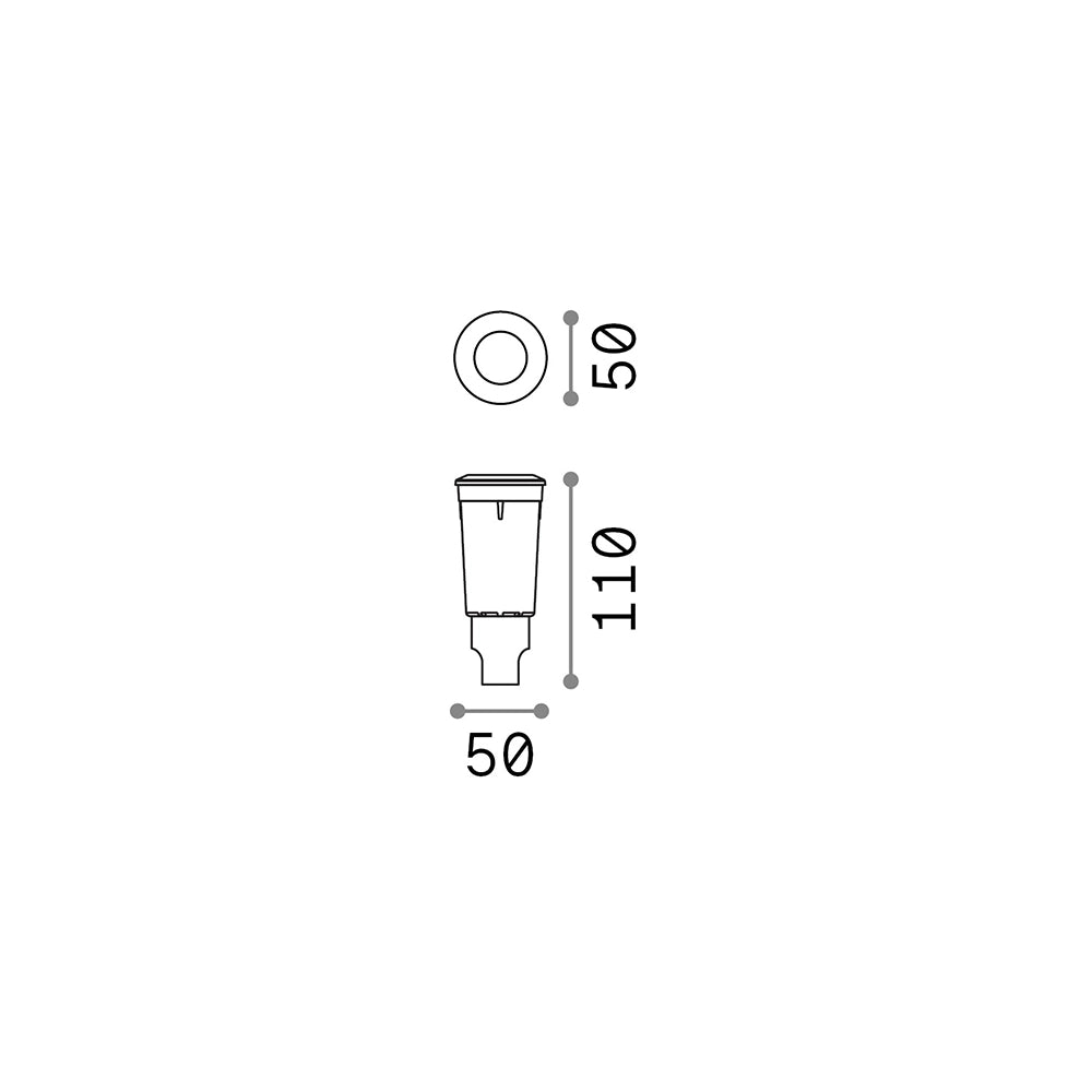 Calpestabile Da Incasso Moderno Way Up Plastica Nera 1 Luce G9 2W 3000K
