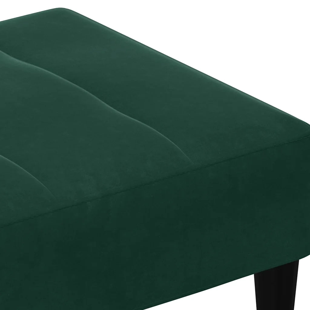 Poggiapiedi Verde Scuro 77x55x31 cm in Velluto 4007368