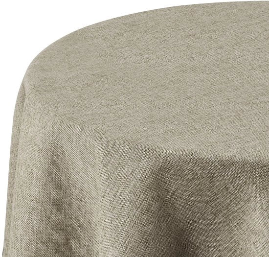 Tavolino Copri Tavolo Impermeabile con Aspetto di Lino, Rond, 140cm, Lino, 1 Pezzo