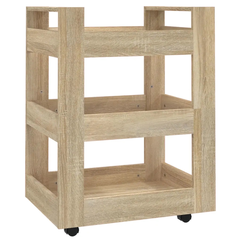 Carrello da Cucina rovere sonoma 60x45x80 cm Legno Multistrato 816819