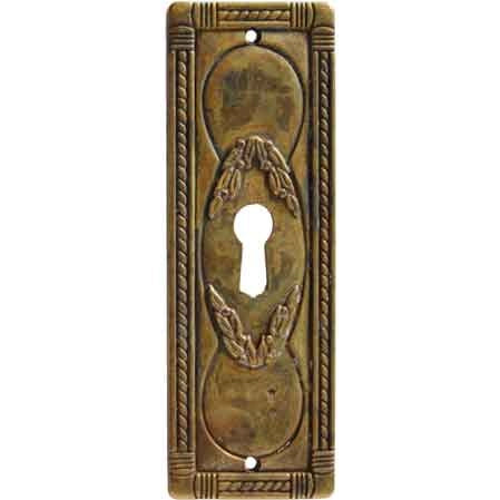 BOCCHETTA PER MOBILI '5038/A6' VERTICALE 34x96 mm - Patinato antico - GIUSTI