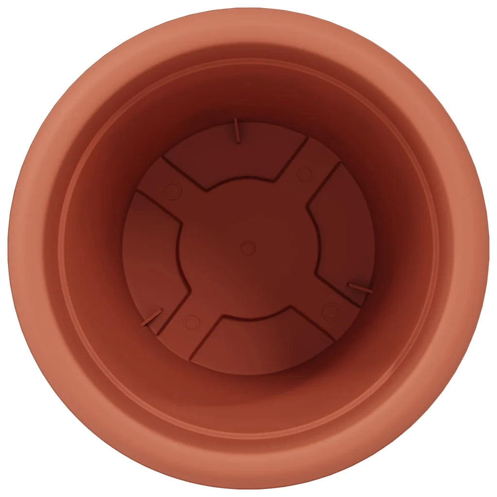 Vaso Rotondo per Fiori 6 pcs Rosso Mattone Ø 34 x 28 cm 42020282