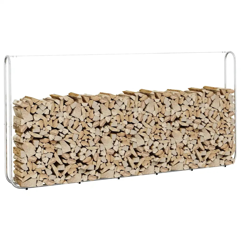 vidaXL Rastrelliera per Legna 300x25x150 cm in Acciaio Zincato