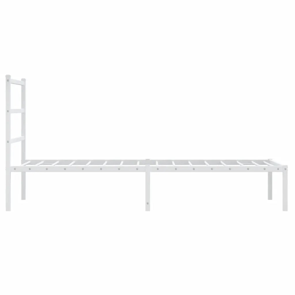 Giroletto con Testiera Metallo Bianco 90x200 cm 355407