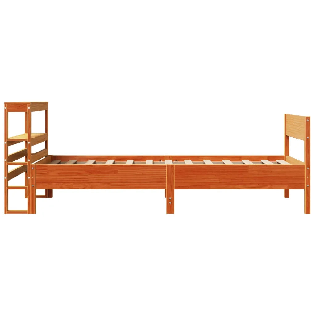 vidaXL Letto senza Materasso Marrone Cera 75x190 cm in Legno di Pino