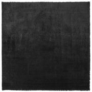 Tappeto Shaggy in cotone Nero misto poliestere 200 x 200 cm soffice pelo
