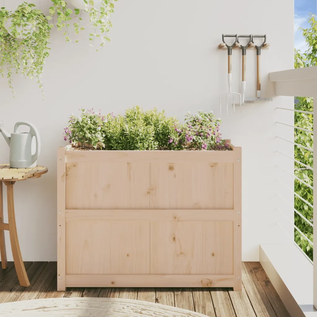Fioriera da Giardino-Vaso da Esterno 90x50x70 cm in Legno Massello di Pino